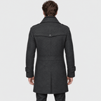 Vanguard – Tailored Dual-Collar Wool Overcoat (Charcoal Grey) - MattiaCremasco