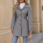 Women's Tailored Trench Coat with Shaped Waist
