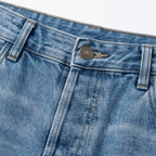 Women's Cropped Straight Leg Jeans with Fringed Hems - Mattia Cremasco