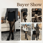 Women's Fleece-Lined Sheer-Effect Winter Tights - Mattia Cremasco