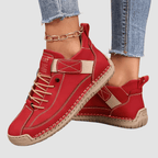 Women's High-Top Lace-Up Sneakers with Ankle Strap - Mattia Cremasco