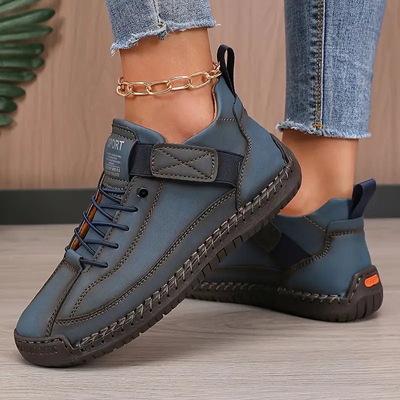 Women's High-Top Lace-Up Sneakers with Ankle Strap - Mattia Cremasco