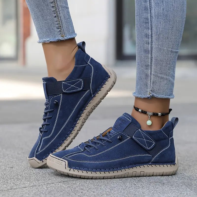 Women's High-Top Lace-Up Sneakers with Ankle Strap - Mattia Cremasco