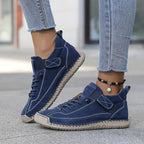 Women's High-Top Lace-Up Sneakers with Ankle Strap - Mattia Cremasco