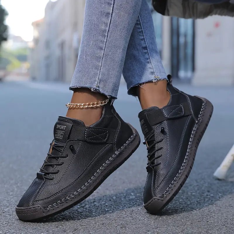Women's High-Top Lace-Up Sneakers with Ankle Strap - Mattia Cremasco