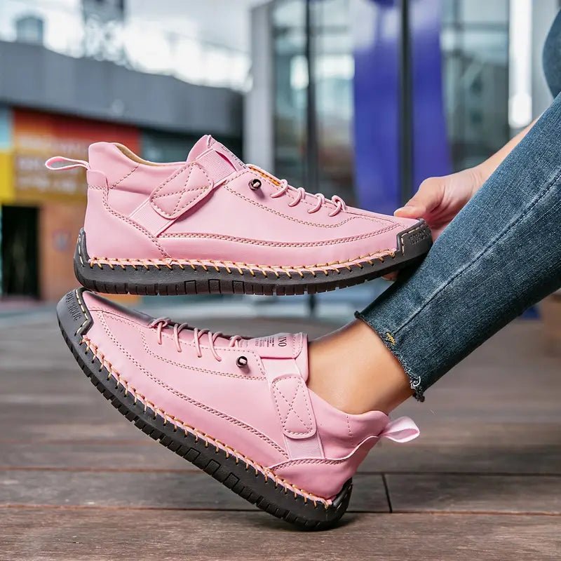 Women's High-Top Lace-Up Sneakers with Ankle Strap - Mattia Cremasco
