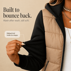Women's Hooded Quilted Jacket with Knit Sleeves - Mattia Cremasco