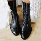 Women's Lace-Up Pointed Toe Ankle Boots - Mattia Cremasco