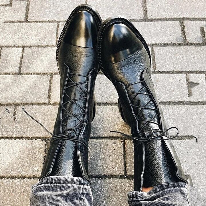 Women's Lace-Up Pointed Toe Ankle Boots - Mattia Cremasco
