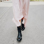 Women's Lace-Up Pointed Toe Ankle Boots - Mattia Cremasco