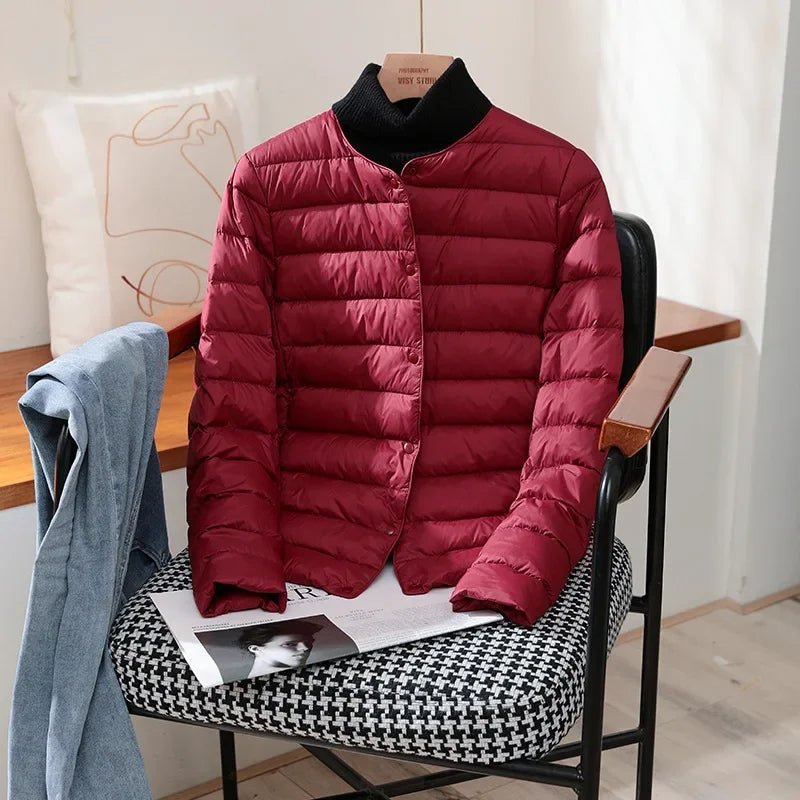 Women's Lightweight Quilted Jacket with Snap Front - Mattia Cremasco