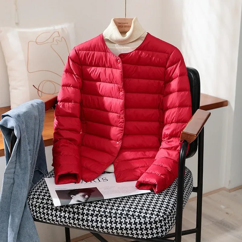 Women's Lightweight Quilted Jacket with Snap Front - Mattia Cremasco