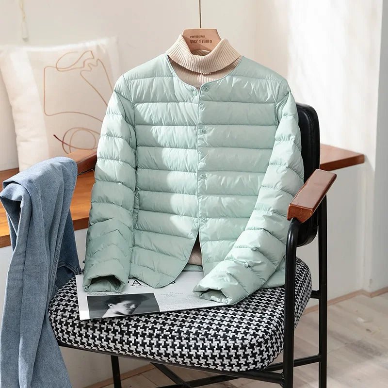Women's Lightweight Quilted Jacket with Snap Front - Mattia Cremasco