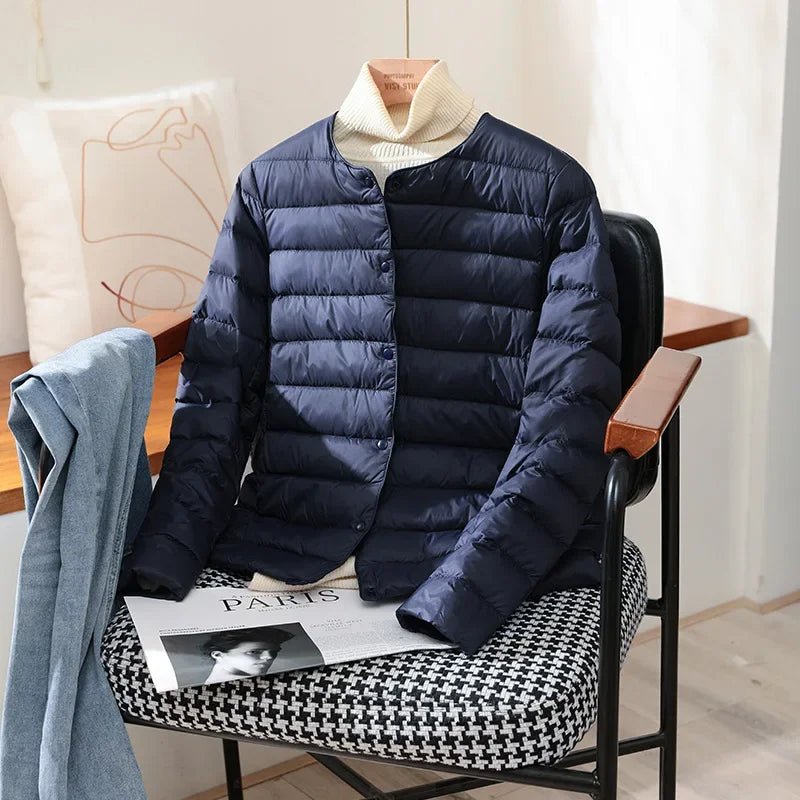 Women's Lightweight Quilted Jacket with Snap Front - Mattia Cremasco