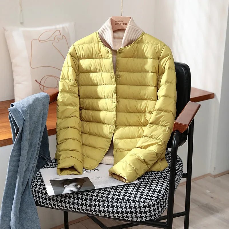 Women's Lightweight Quilted Jacket with Snap Front - Mattia Cremasco