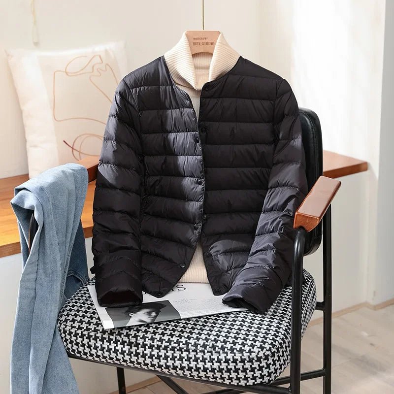 Women's Lightweight Quilted Jacket with Snap Front - Mattia Cremasco