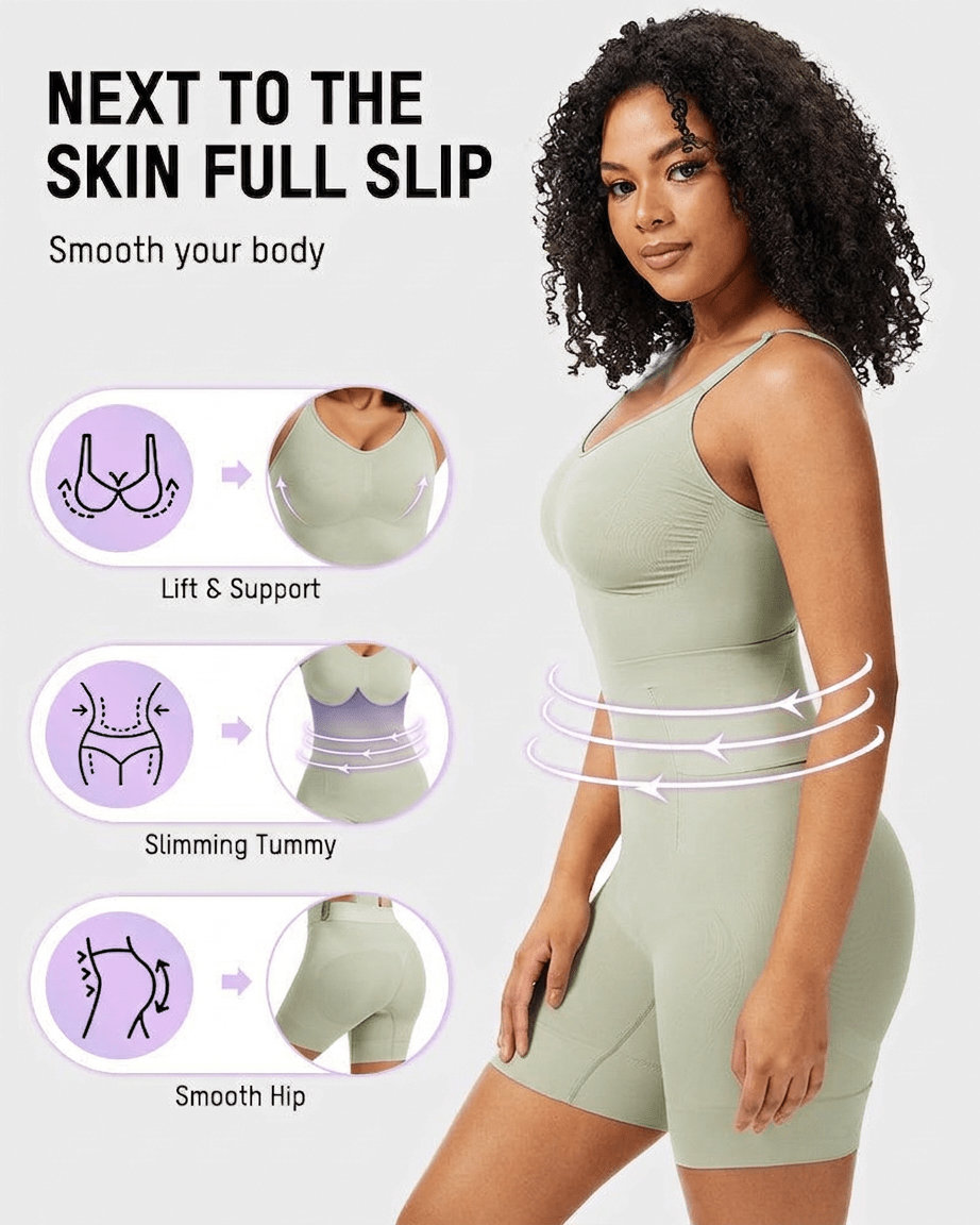 Women's Seamless Mid-Thigh Shaping Bodysuit - Mattia Cremasco