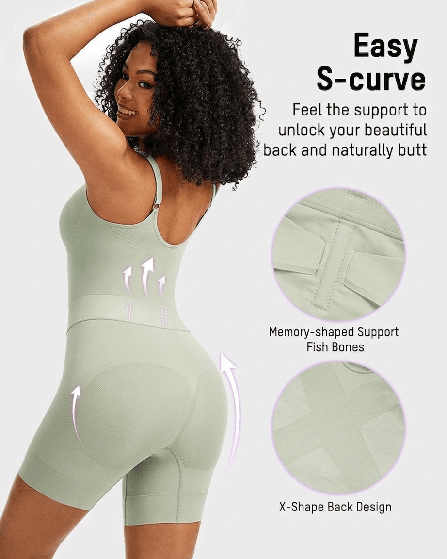 Women's Seamless Mid-Thigh Shaping Bodysuit - Mattia Cremasco