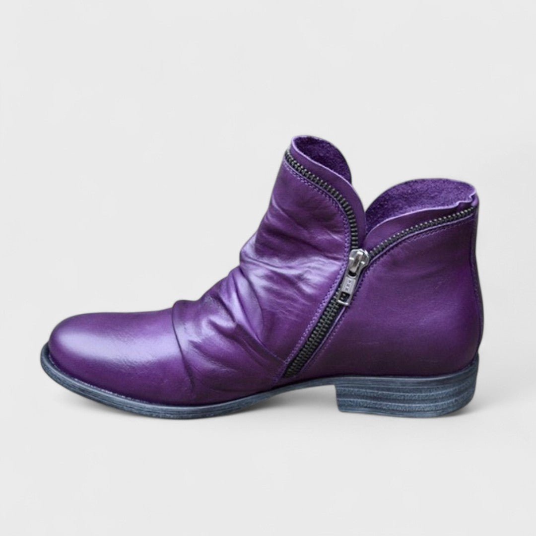Women's Side-Zip Ankle Boots with Cushioned Insoles - Mattia Cremasco