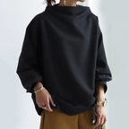Women's Soft High-Neck Knit Top with Relaxed Fit - Mattia Cremasco