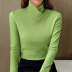 Women's Soft-Touch Turtleneck with Sculpted Neckline - Mattia Cremasco