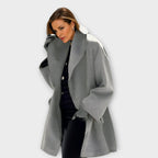 Women's Wool Open-Front Jacket with Shawl Collar - Mattia Cremasco