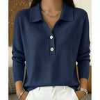 Women's Collared Half-Button Knit Pullover